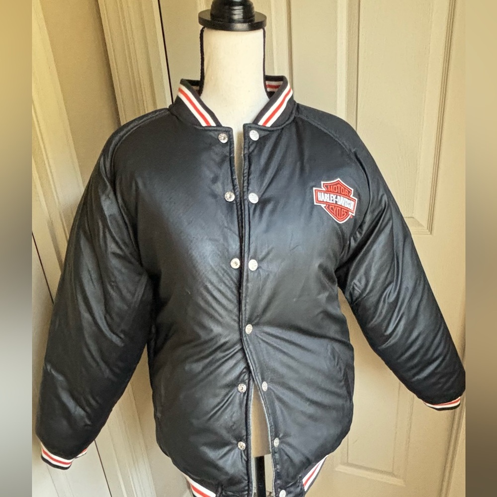 Harley-Davidson Boys Reversible Varsity Jacket - size L/XL
